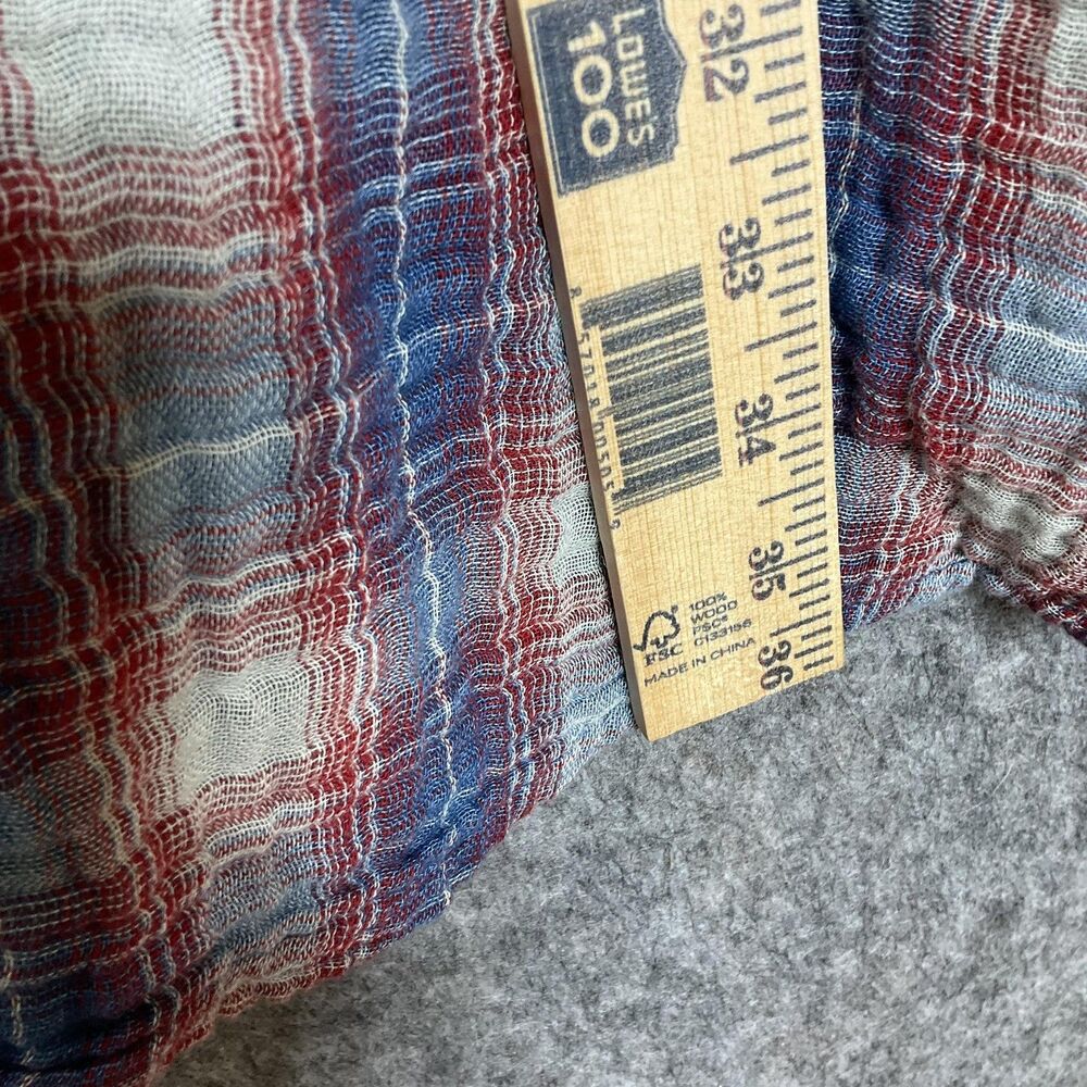 Holding Horses Dress Womens XS Red Blue Plaid Boho Eyelet Trim Anthropologie - Picture 10 of 14